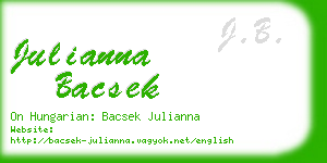 julianna bacsek business card